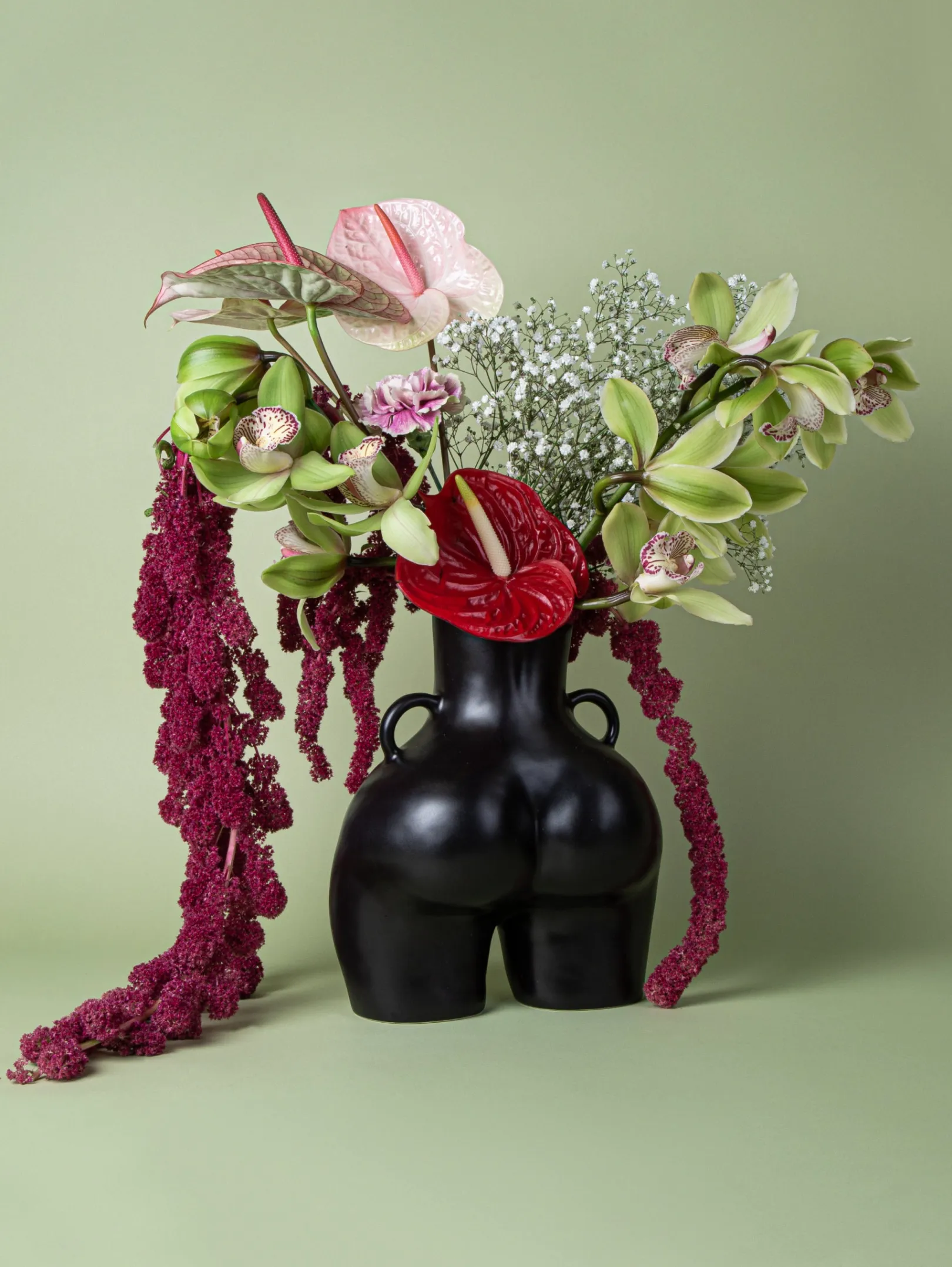 Deko|Deko-HOFF LOVE HANDLES VASE BLACK