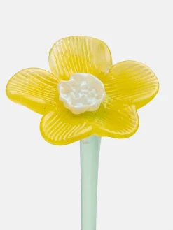 Deko|Deko-HOFF MOUTHBLOWN CRYSTAL FLOWER YELLOW