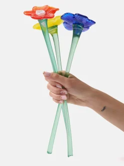 Deko|Deko-HOFF MOUTHBLOWN CRYSTAL FLOWER YELLOW