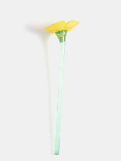 Deko|Deko-HOFF MOUTHBLOWN CRYSTAL FLOWER YELLOW