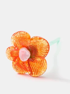 Deko|Deko-HOFF MOUTHBLOWN CRYSTAL FLOWER ORANGE