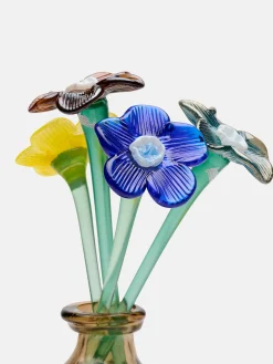Deko|Deko-HOFF MOUTHBLOWN CRYSTAL FLOWER BROWN
