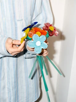 Deko|Deko-HOFF MOUTHBLOWN CRYSTAL FLOWER BLUE