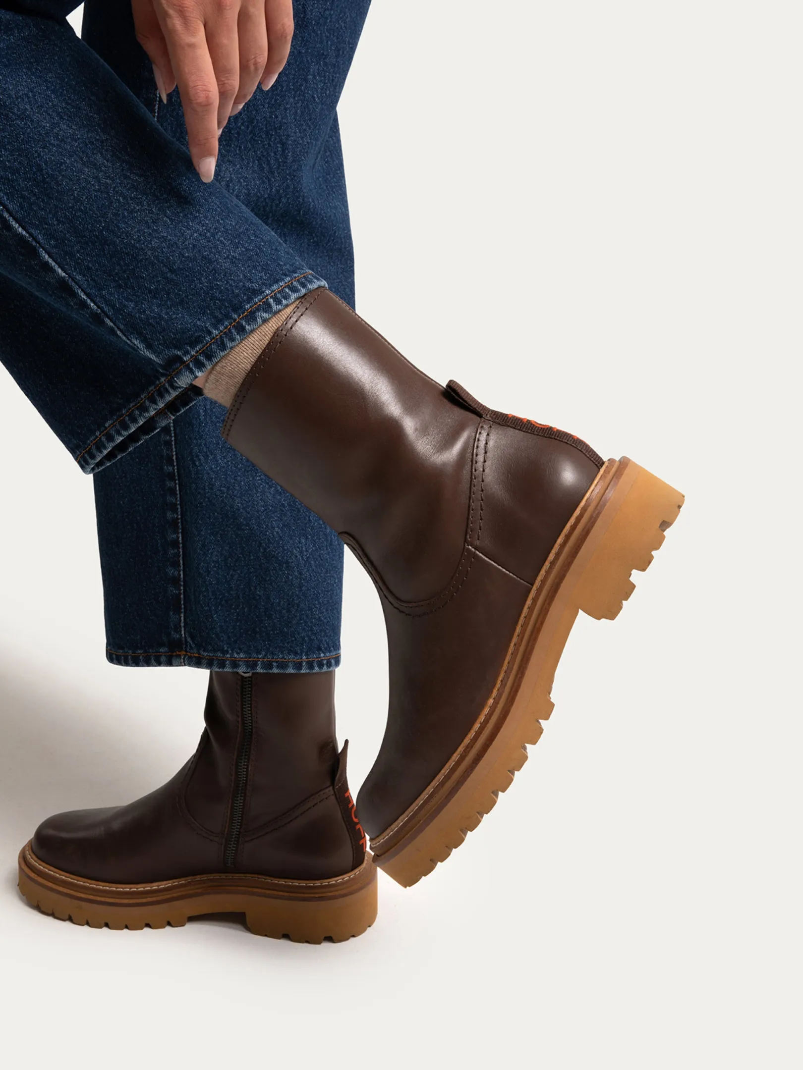 Stiefel Und Stiefeletten-HOFF OFFICE BRAUN LEDERSTIEFEL