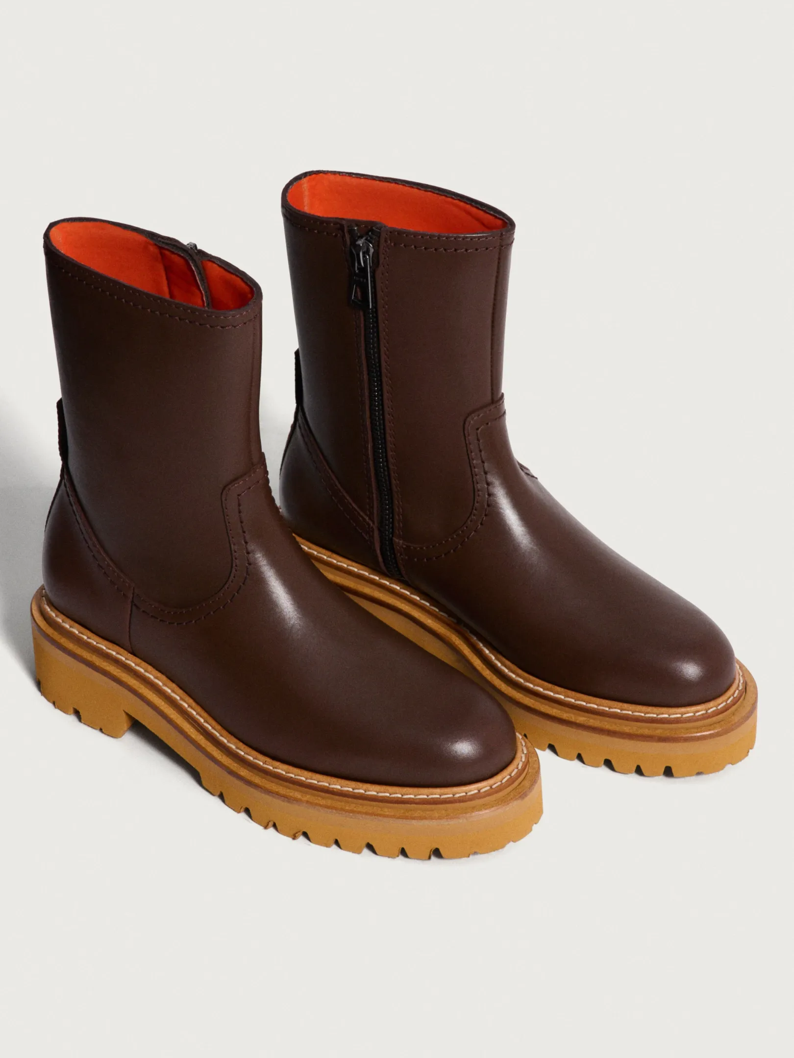 Stiefel Und Stiefeletten-HOFF OFFICE BRAUN LEDERSTIEFEL