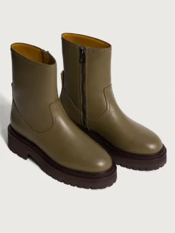 Stiefel Und Stiefeletten-HOFF OFFICE GRÜNER LEDERSTIEFEL