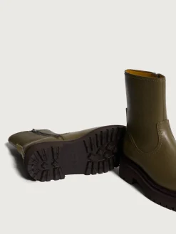 Stiefel Und Stiefeletten-HOFF OFFICE GRÜNER LEDERSTIEFEL