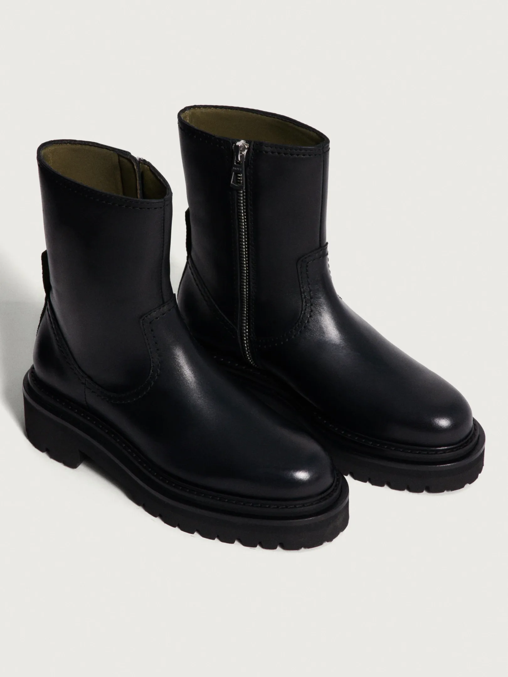 Stiefel Und Stiefeletten-HOFF OFFICE SCHWARZER LEDERSTIEFEL