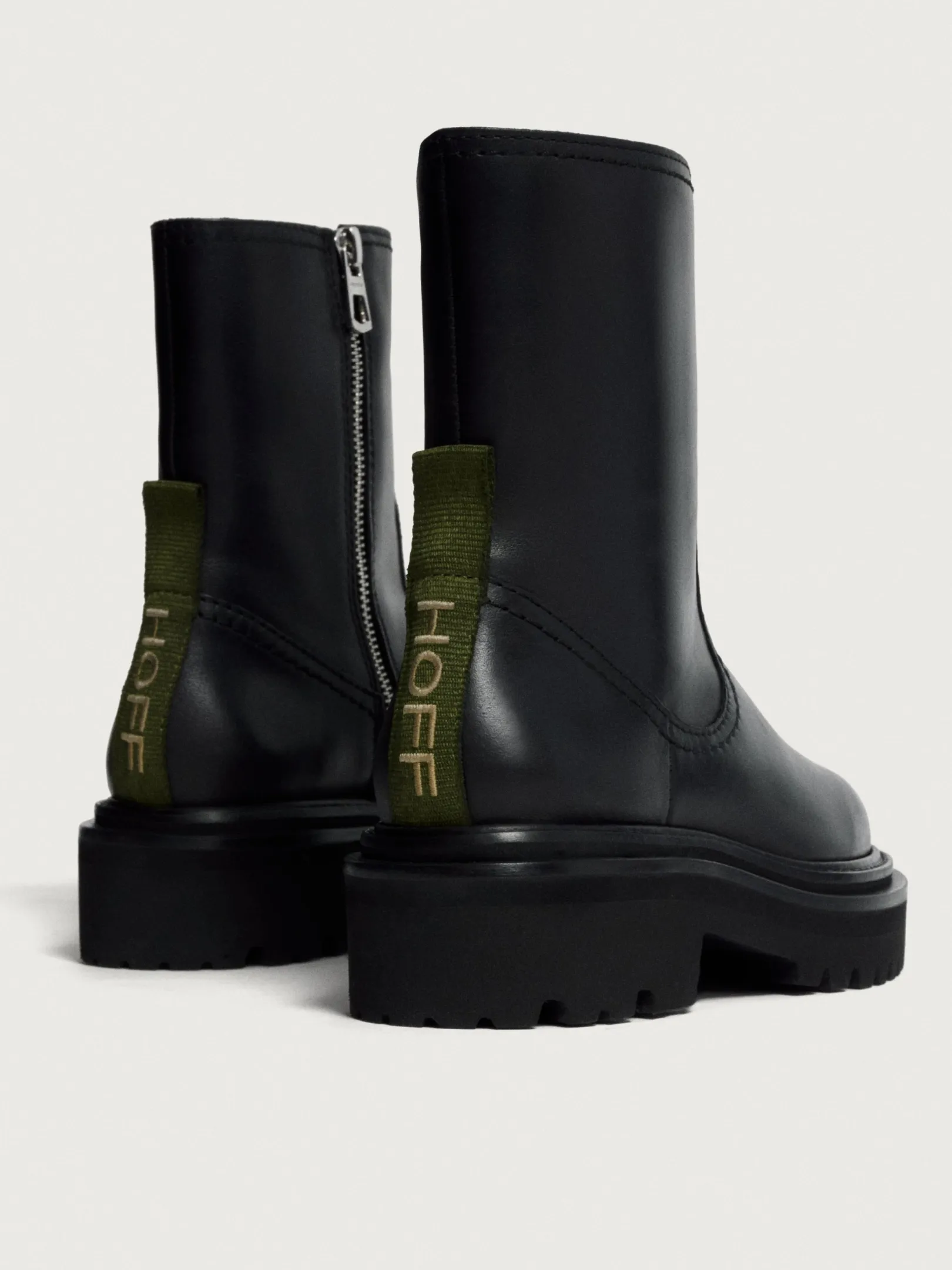 Stiefel Und Stiefeletten-HOFF OFFICE SCHWARZER LEDERSTIEFEL